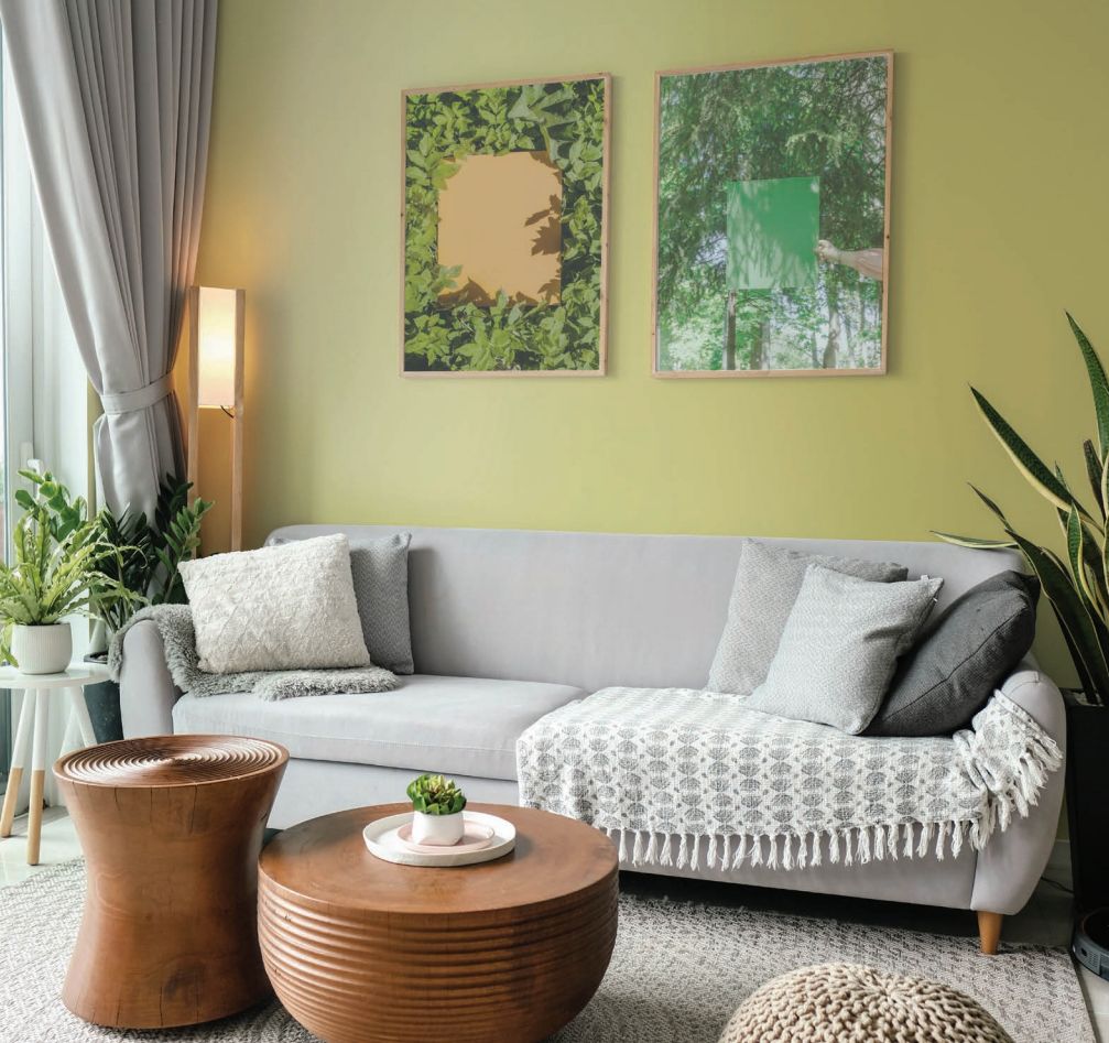 Обои Milassa Ambient vol.4 Plain Ромашковый чай AM4 105/1 10,05×1 фото в интерьере